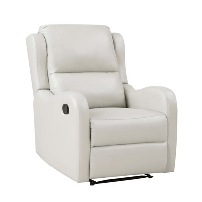 Chaise inclinable avec revêtement en similicuir, structure en bois massif et sièges confortables pour la détente dans le salon