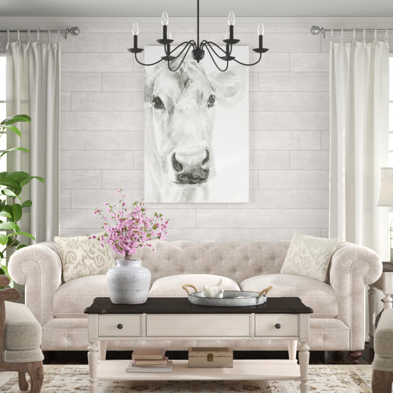 Farm Faces I by Jennifer Paxton Parker - Painting Print, 122cm H x 81cm W, Black Floater Framed