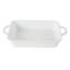 Plat de cuisson en grès blanc de 2,5 pintes avec poignées Gibson Home-122094041