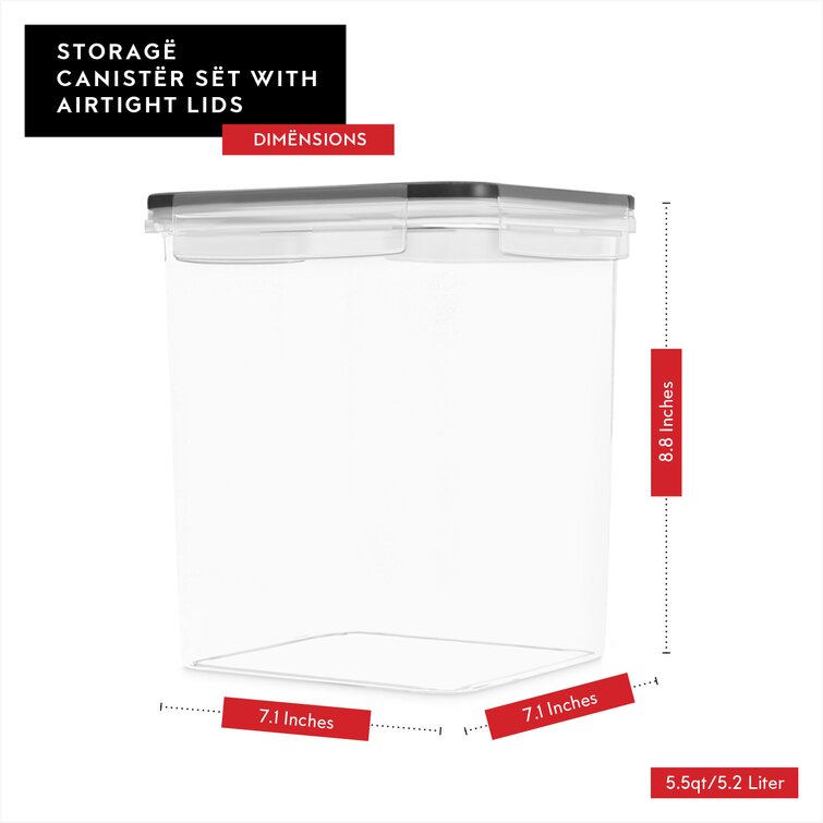 DWELLZA KITCHEN Medium Airtight Food Storage Canister Containers
