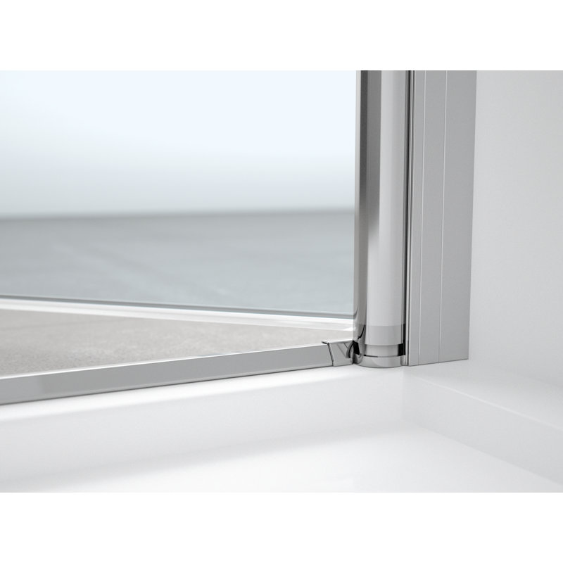 Young Pivot Semi-Frameless Tub Door with Clear Glass, 1500 mm x 1000 mm