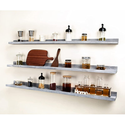 3 Piece Wood Floating Shelf
