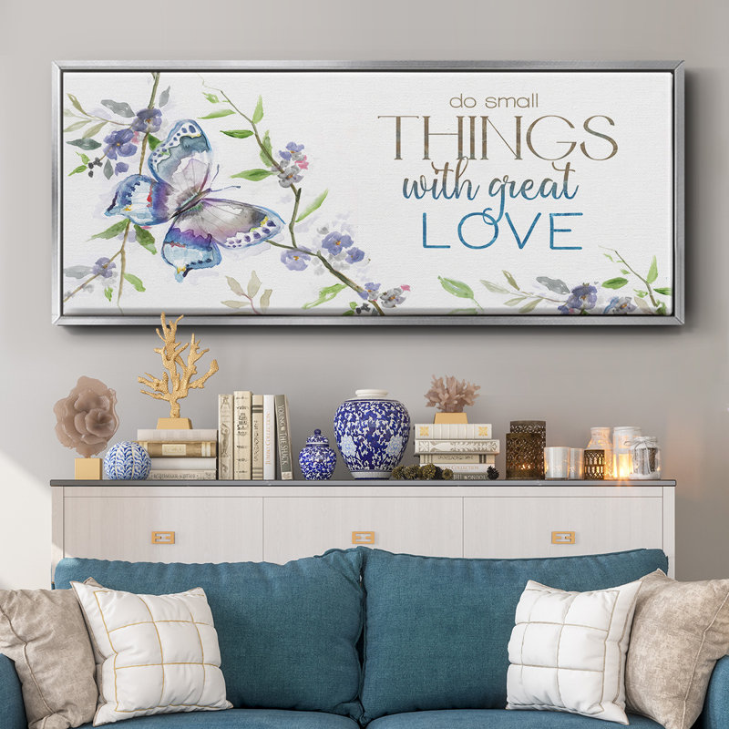 Petites choses, grand amour - toile encadrée, H 20 po x l 50 po