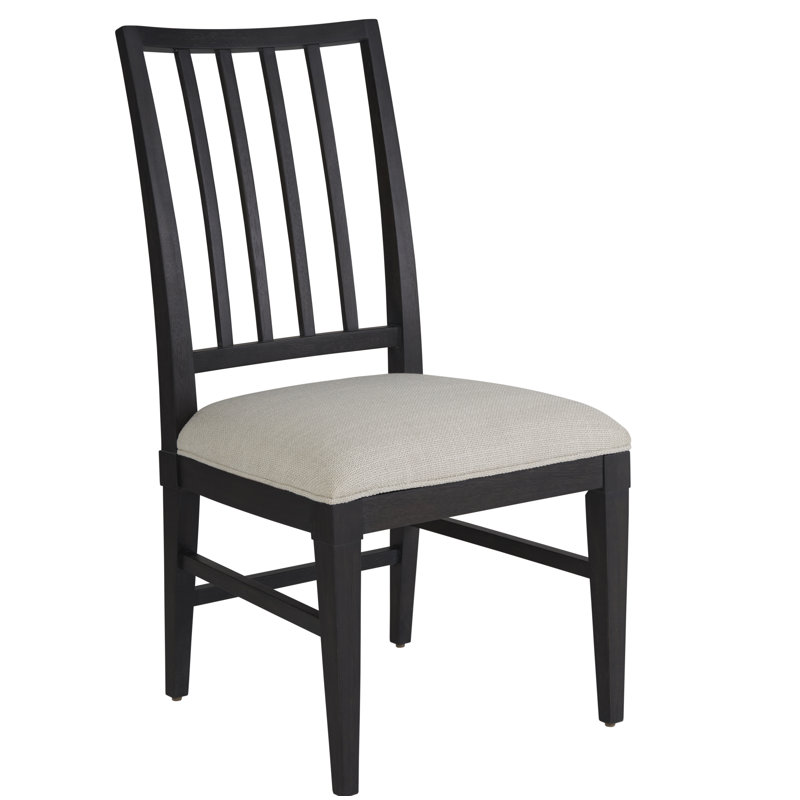 Coalesce Solid Wood Slat Back Side Chair, Black