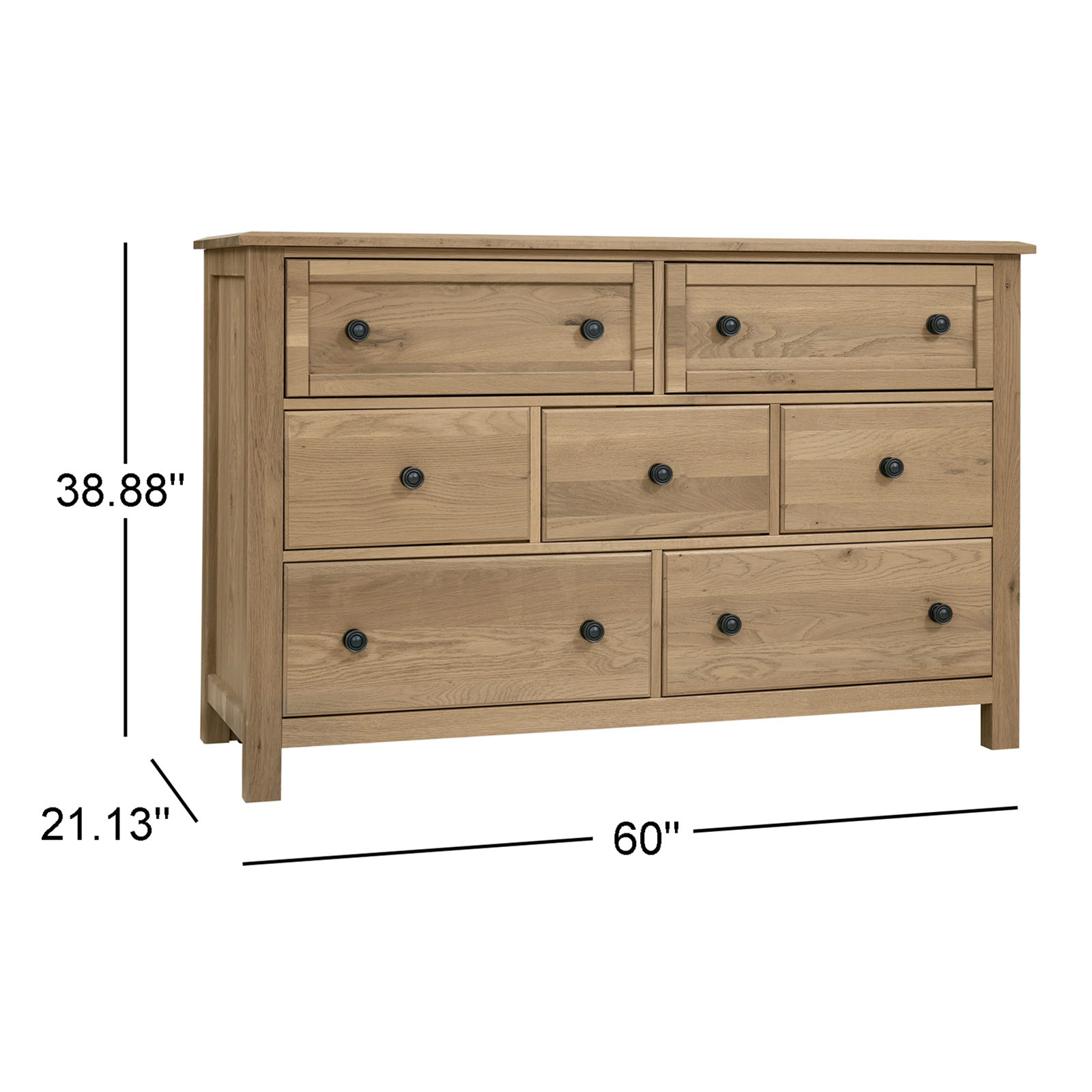 Lewin 60" Oak Dresser