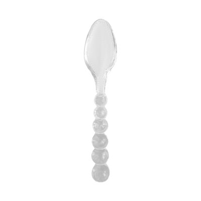 Glass tableware Bead Kitchen Dining Table Spoon Fork Transparent Household