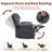 Manual Recliner Chair for Adults - 135° Front & Rear Adjustable, with Heating & Massage, Side Storage Pockets & Remote Control-1002748287