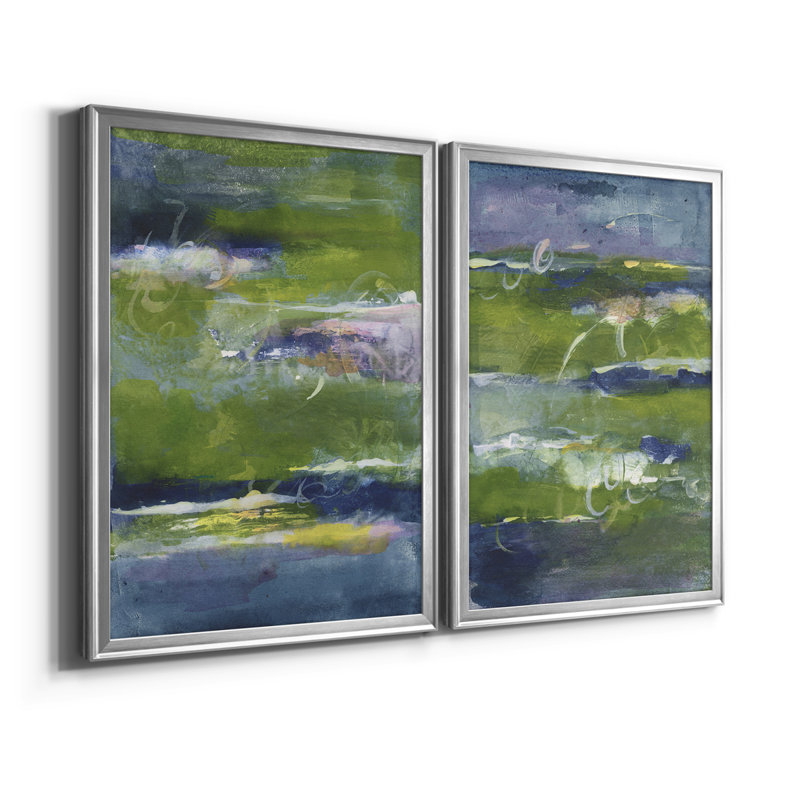 Bales of Color I - ensemble de 2 peintures sur toile encadrées, Argent, H 30,5 po x l 22,5 po x P 1 po