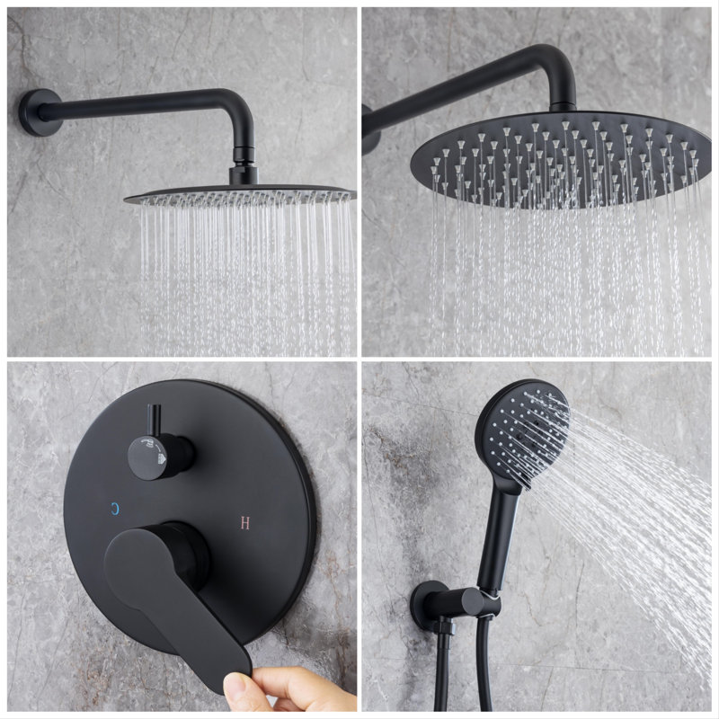 All-In-One Kit with Rough in-Valve, Matte Black