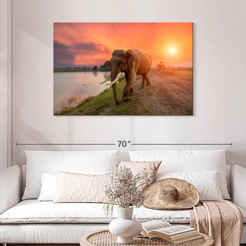 Éléphant de Surin, Thaïlande, H 30 po x l 45 po