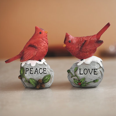 2-PC Set 4.75"H Cardinal on Figurine