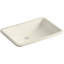 Ladena® Vitreous China Rectangular Undermount Bathroom Sink with Overflow-1706290