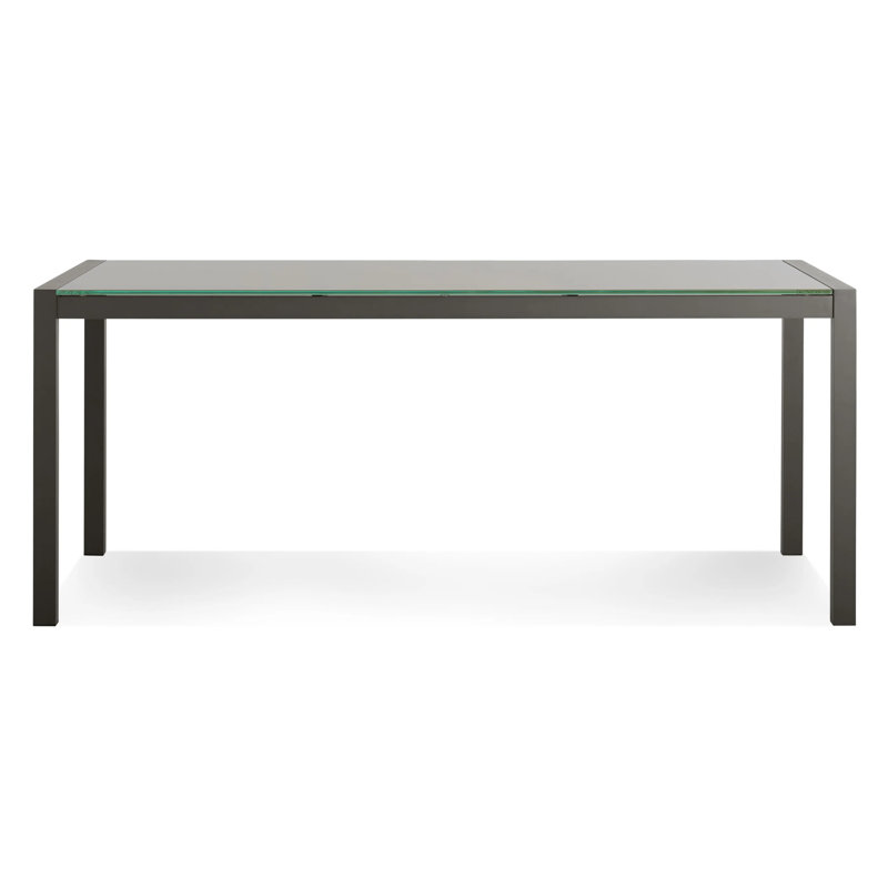 Table de salle à manger d'extérieur Skiff, Carbone, P 35 po x L 71 po