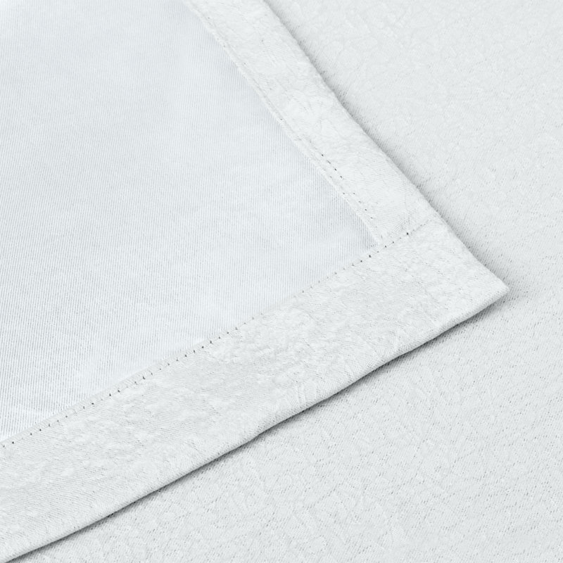Kinlaw Textured Thermal Polyester Light Filtering Room Darkening Curtain Pair, 42" W x 96" L, Snow White