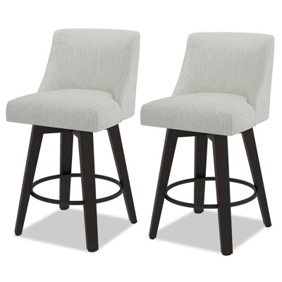Tabourets de bar et de comptoir Loriell avec structure en bois massif