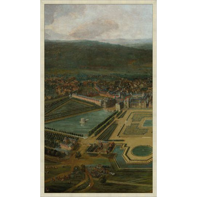Vue panoramique du château 1 - Peinture sur papier encadrée