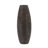 18" Dark Brown Ribbed Polyresin Table Vase
