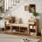 Storage Bench with Cushion, Compartments, Drawers and Open Shelves-1466601004