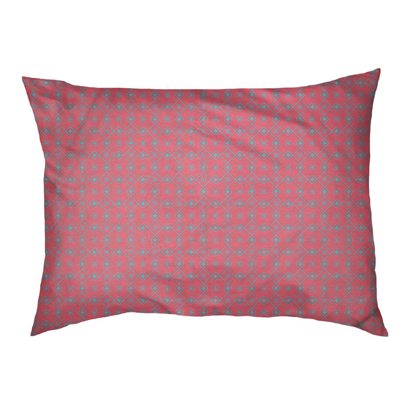 Coussin pour chien/classique à chariot Campion, Moyen (H 14 po x l 40 po x P 30 po), Rouge / Bleu
