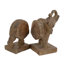 ELEPHANT BOOKENDS 23cm Carved Wood Effect