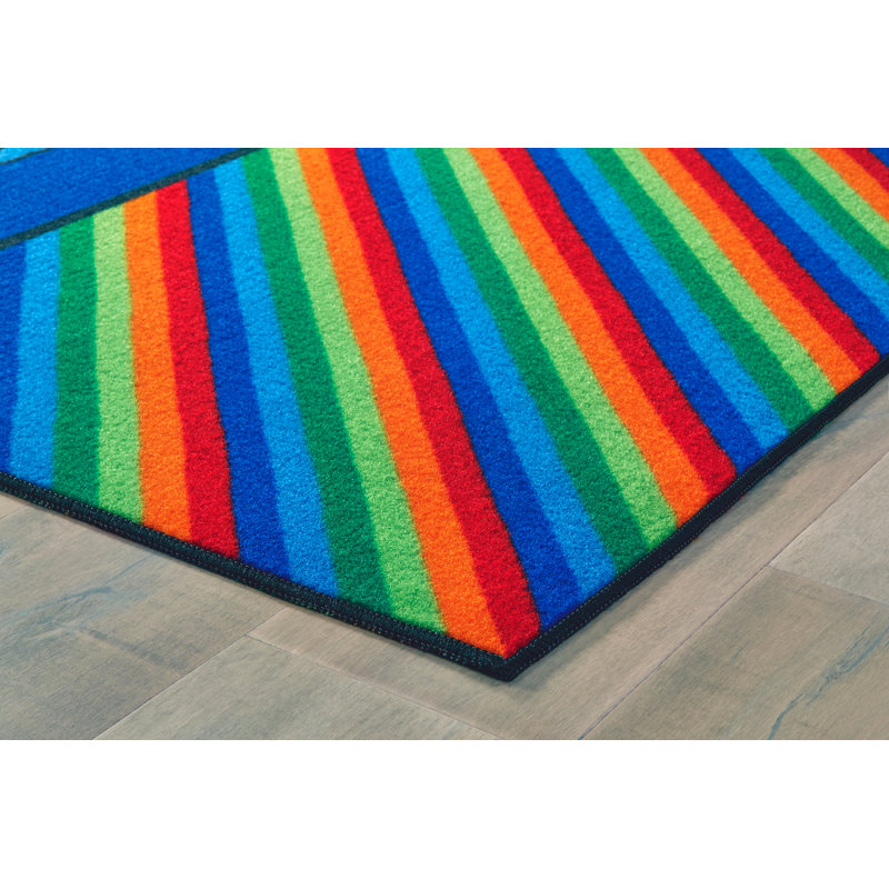 Tapis de couloir bleu / rouge
