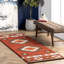 Tapis en laine touffeté et fabriqué à la main de style sud-ouest Saphirra-1839752227