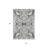 3' X 5' Gray And Ivory Damask Washable Indoor Outdoor Area Rug
