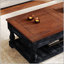Table basse à plateau rétro avec rangement pour le salon, le compartiment caché et la tablette inférieure, parfaite pour une utilisation multifonctionnelle et un décor élégant