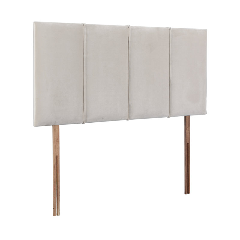 Ealing Upholstered Headboard, Single (3'), Plush Cream, Velvet