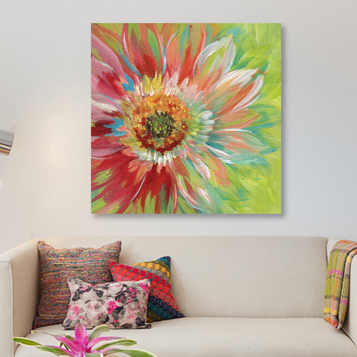« brillante soleil burst », impression sur toile, H 26 po x l 26 po x P 1,5 po, Toile tendue, Pas de tapis