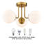 Plafonnier semi-encastré 3 lumières Globe-713480101