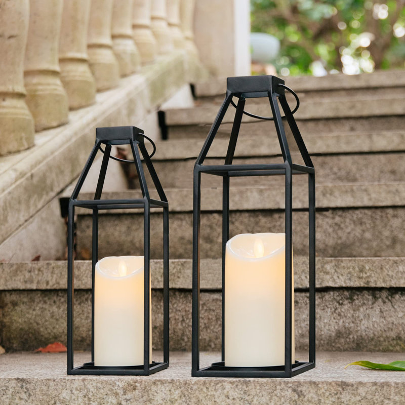 Kainoah 17.4'' H Metal Lantern with Candle Included