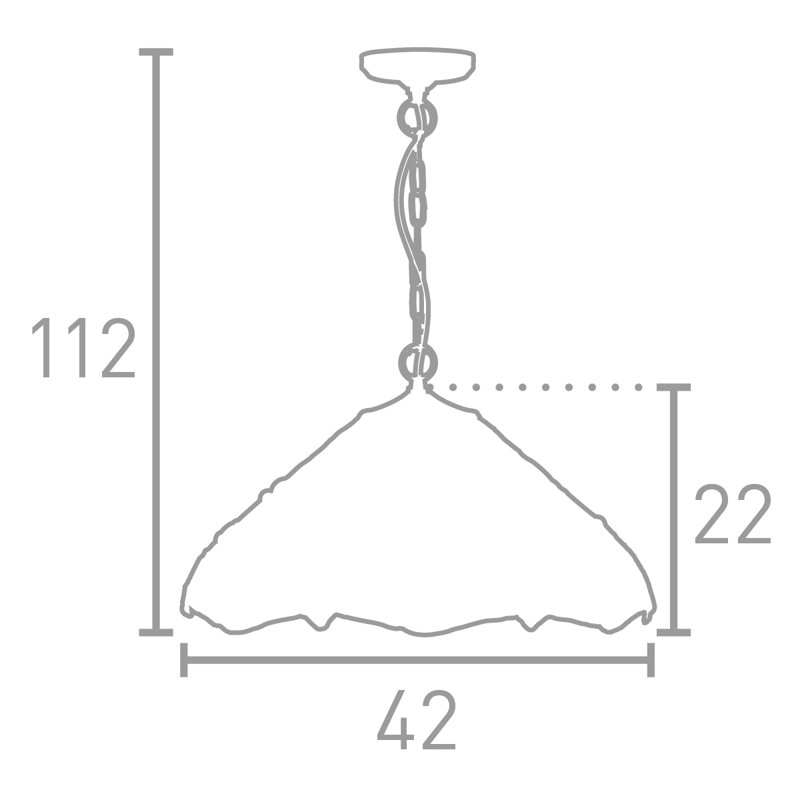Dnkirk 1 - Light Antique Brass Cone Pendant