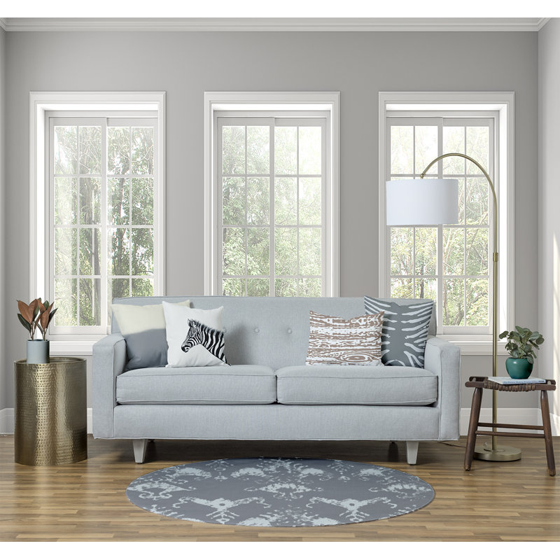 Chenille Abstract Indoor Rug, Round 5'