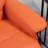 Faux Leather Manual Recliner, Adjustable Swivel Lounge Chair With Footrest, Armrest And Wrapped Wood Base For Living Room, Orange