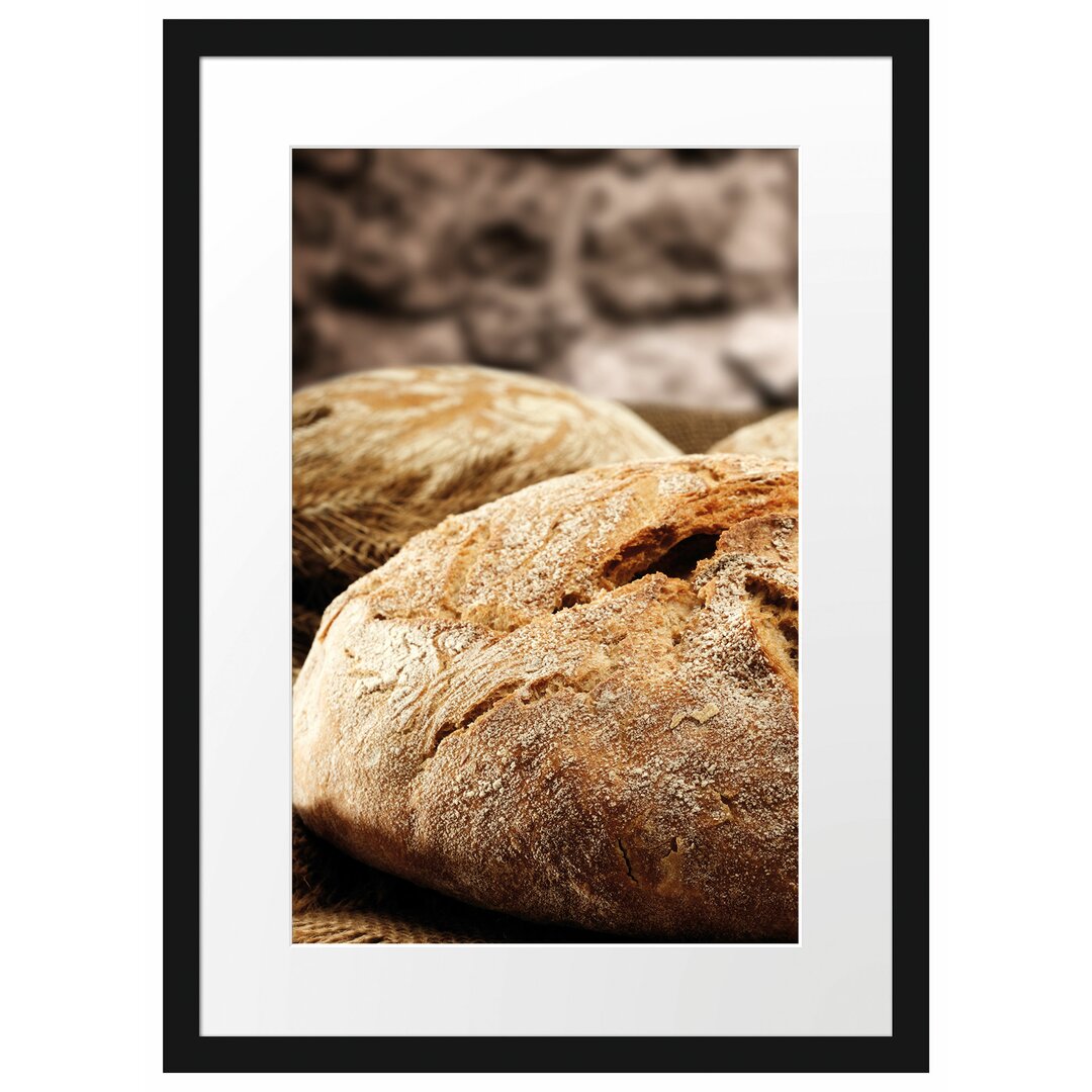 Gerahmtes Poster Frisch gebackenes Brot