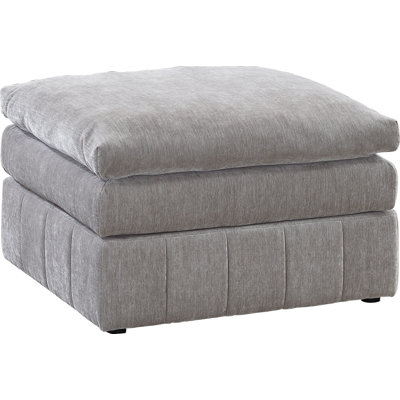Contemporary 1Pc Ottoman Modular Plush Chair Sectional Sofa Living Room Furniture Granite Morgan Fabric- Suede