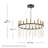 Echo Integrated LED Single Tier Chandelier w/ Etched Acrylic Rods
