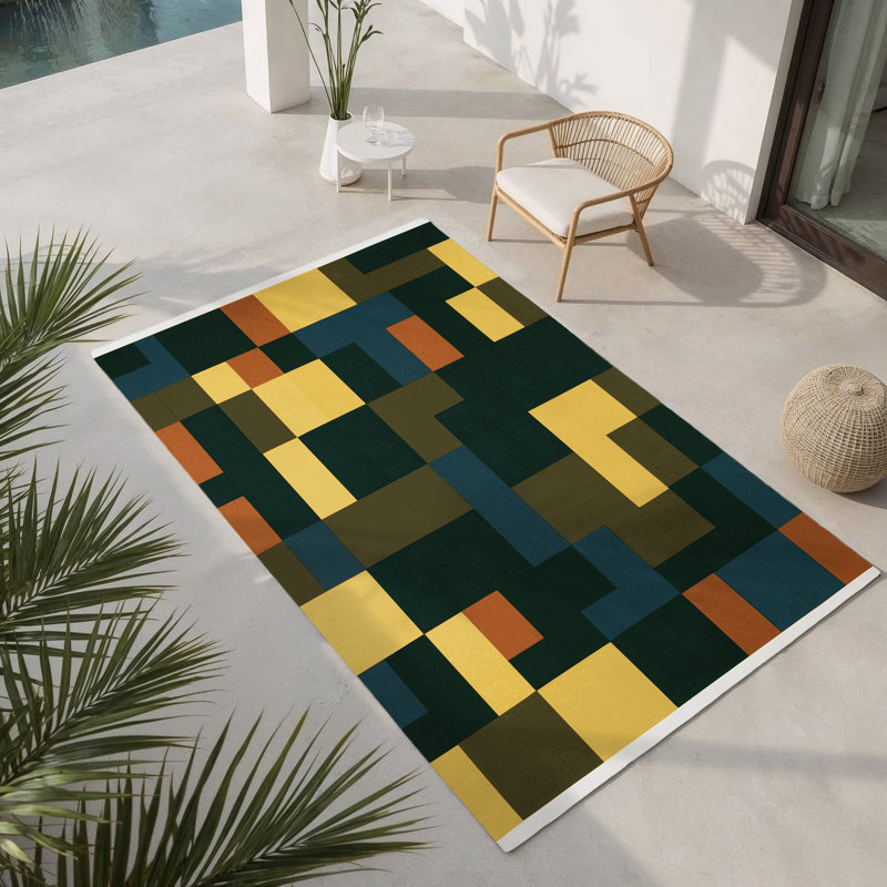 Tapis d'intérieur et d'extérieur carrelé Horizon, Rectangulaire 3 pi x 5 pi