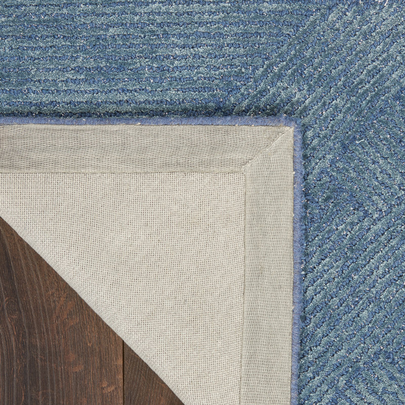 Chrisly Geometric Area Rug in Blue, Runner 2'3" x 8'