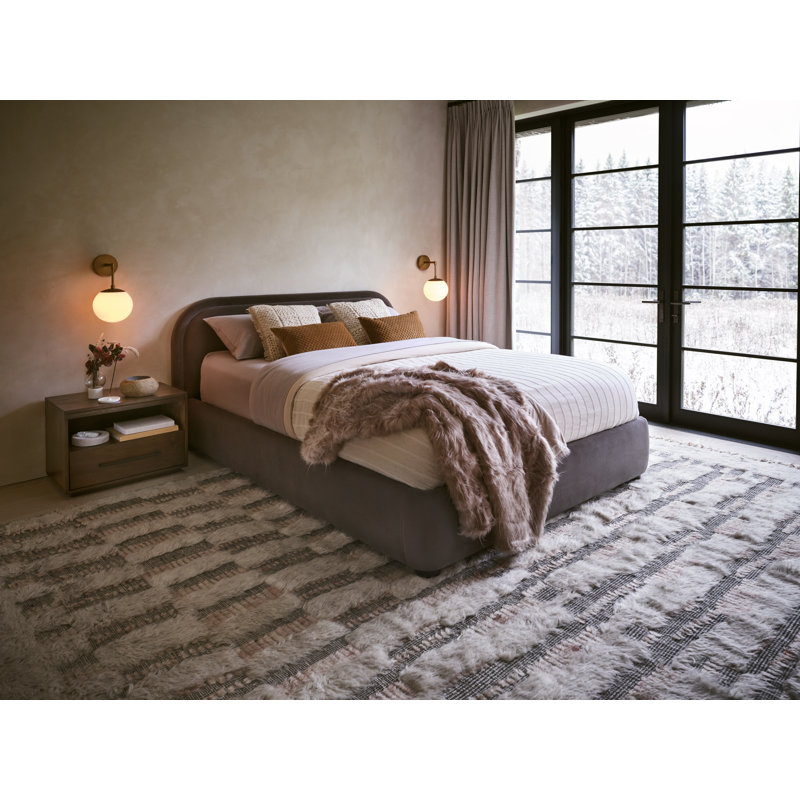 Figaro Queen Storage Bed Oatmeal, Queen, Beige