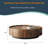 Pre-Assembled Walnut Round Coffee Table with Hidden Storage Drawers for Living Room or Home Office