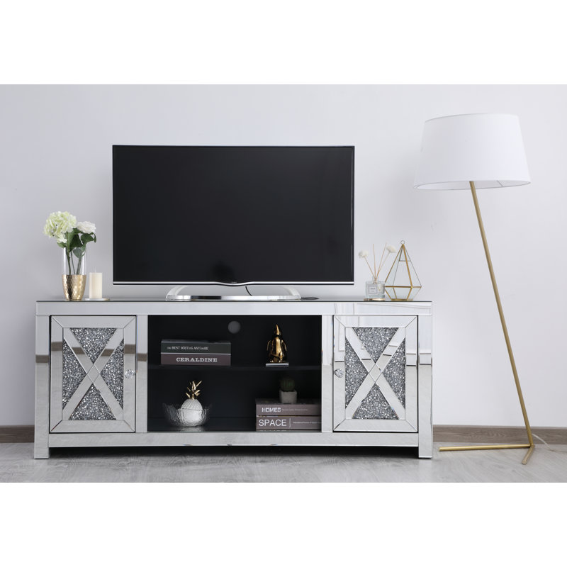 Tichenor 59'' Media Console, Silver Mirror