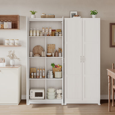 71‘’ H Storage Cabinet, Large Capacity Wardrobe, Wooden Storage Unit