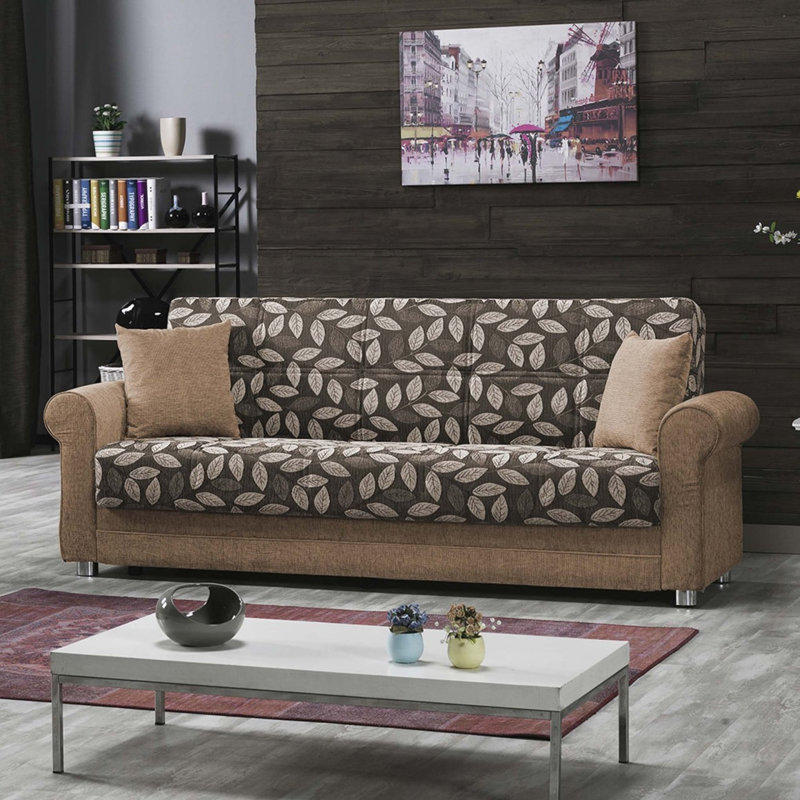 Canapé-lit convertible avec rangement Grandera Collection, Gris/beige