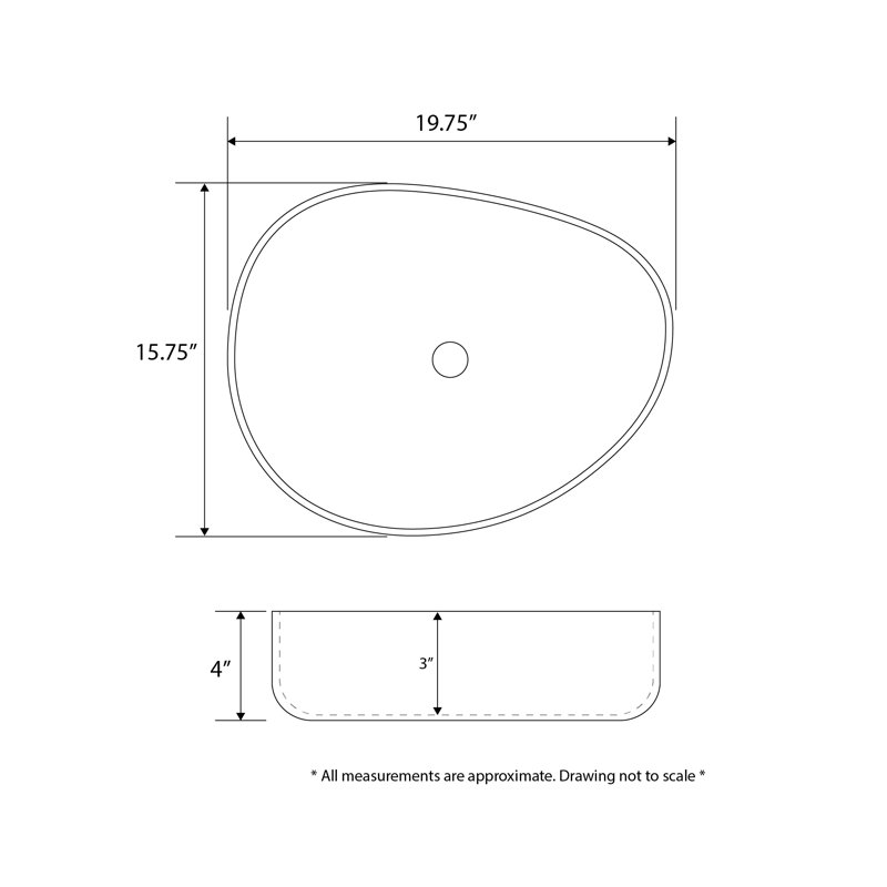 Modern 20 in. Bathroom Ceramic Vessel Sink Art Basin, Matte White