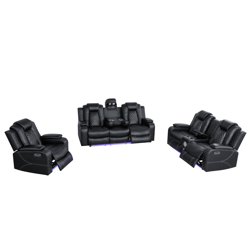 Leisureluxe Home Theater Sofa Set