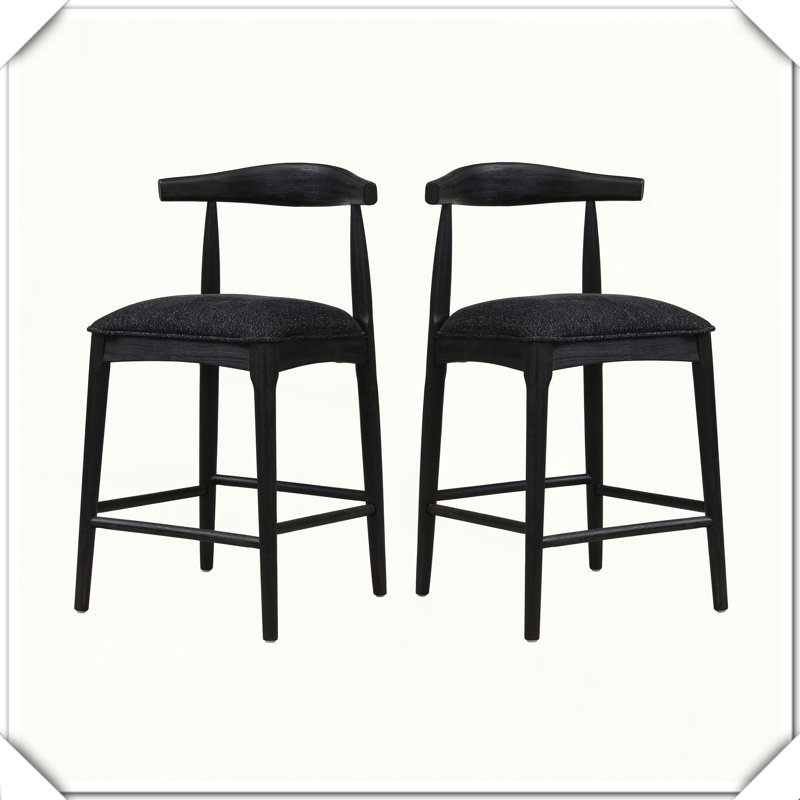 Ensemble de 2 tabourets de comptoir en tissu Pratique, polyvalent, durable, élégant, compact, confortable