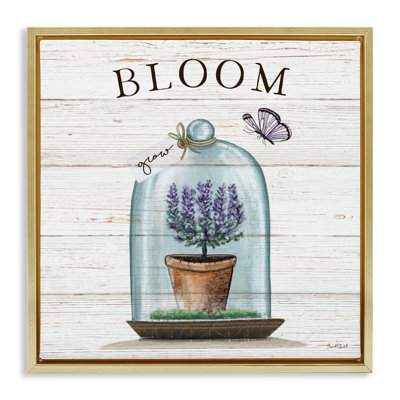 Cottage Bloom in Bell Jar Floating Frame, design by Elizabeth Tyndall