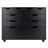 Sutton Bins & Drawers Multi-Storage Wide Mobile Cabinet in Black, 26.12" H X 32.12" W X 15.87" D-1190216290